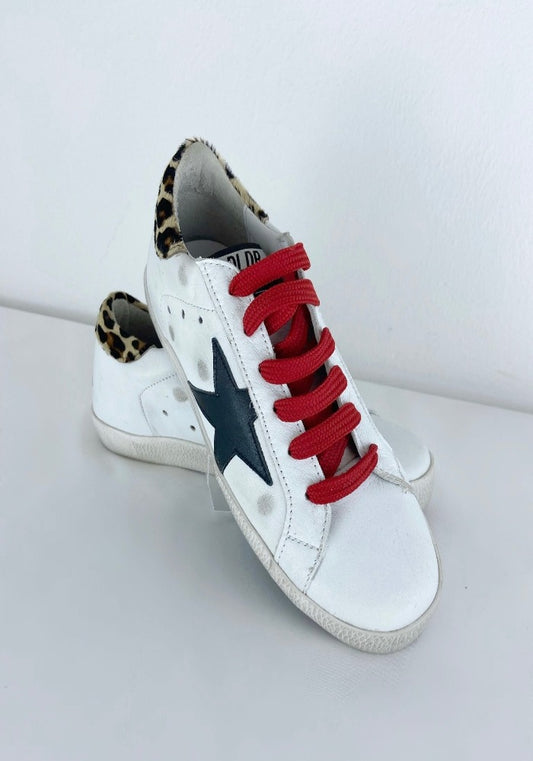 Red and White Star Detail Sneakers