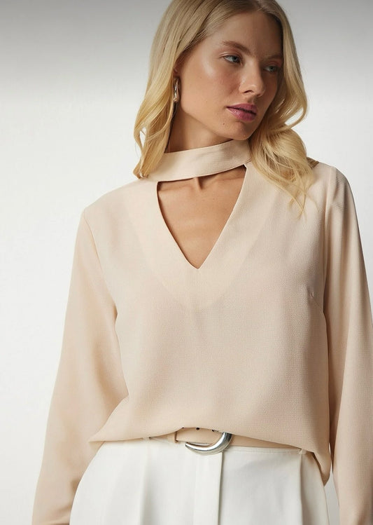 Choker Detail Blouse