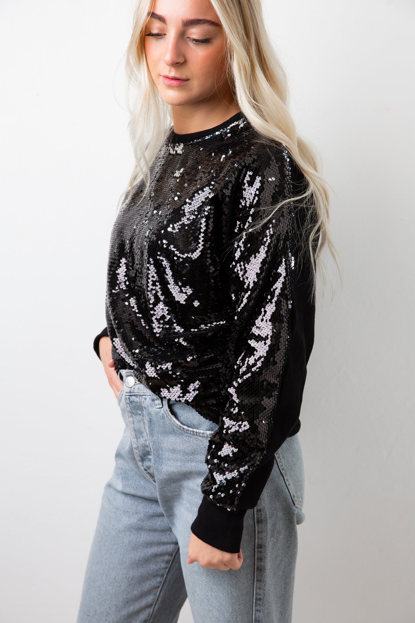 Silver Sequin Sweater