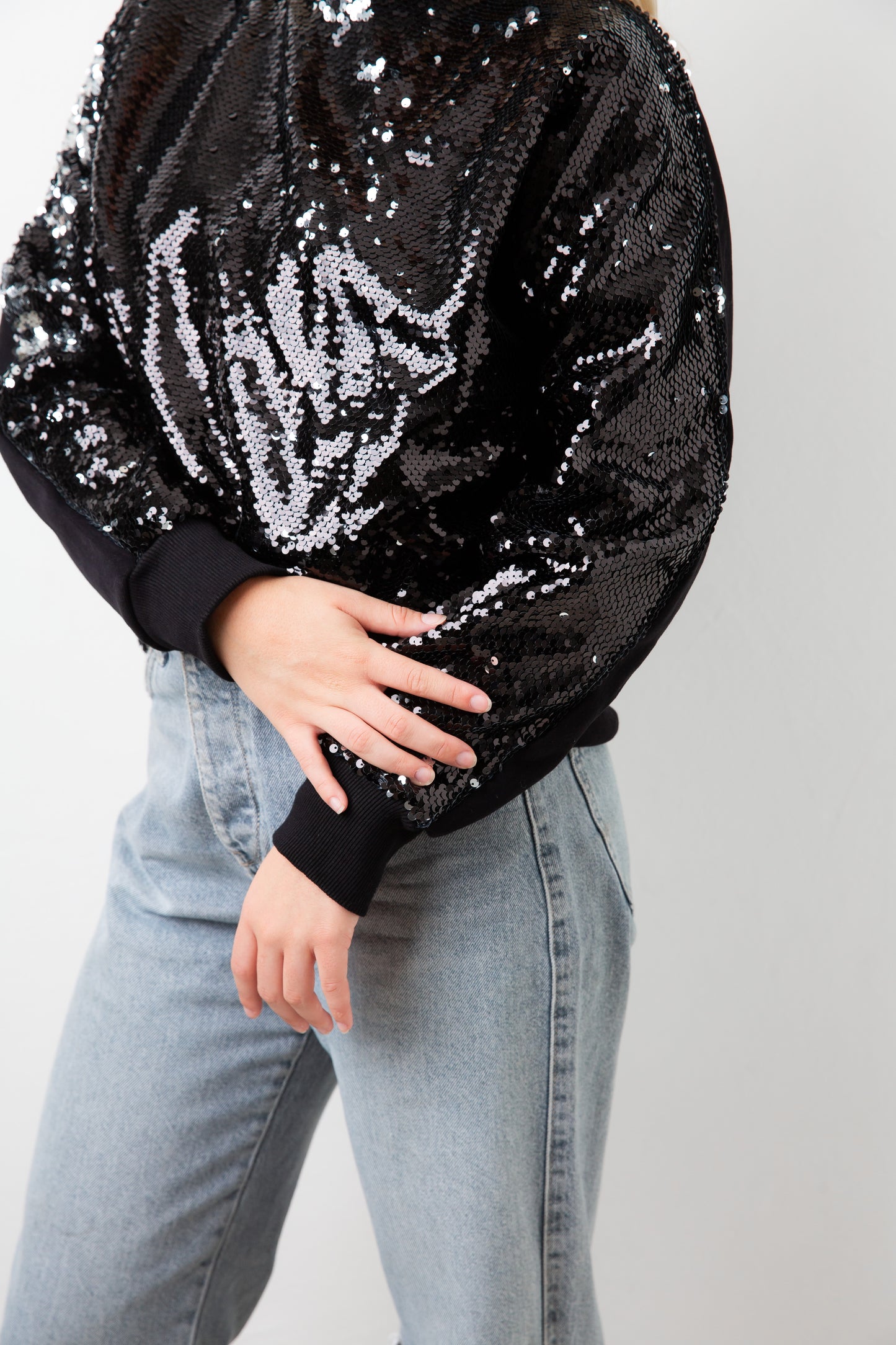 Silver Sequin Sweater