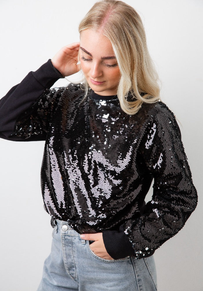 Silver Sequin Sweater
