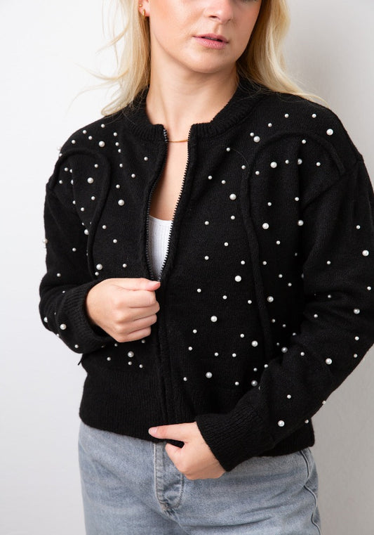 Pearl Knitted Bomber