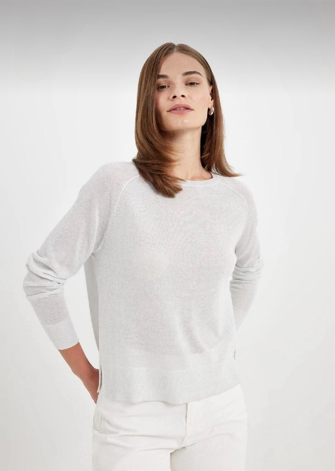 Metallic Sweater - Silver