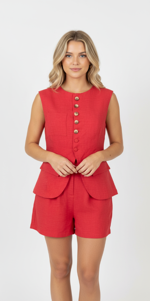 Cherry Bermuda Short