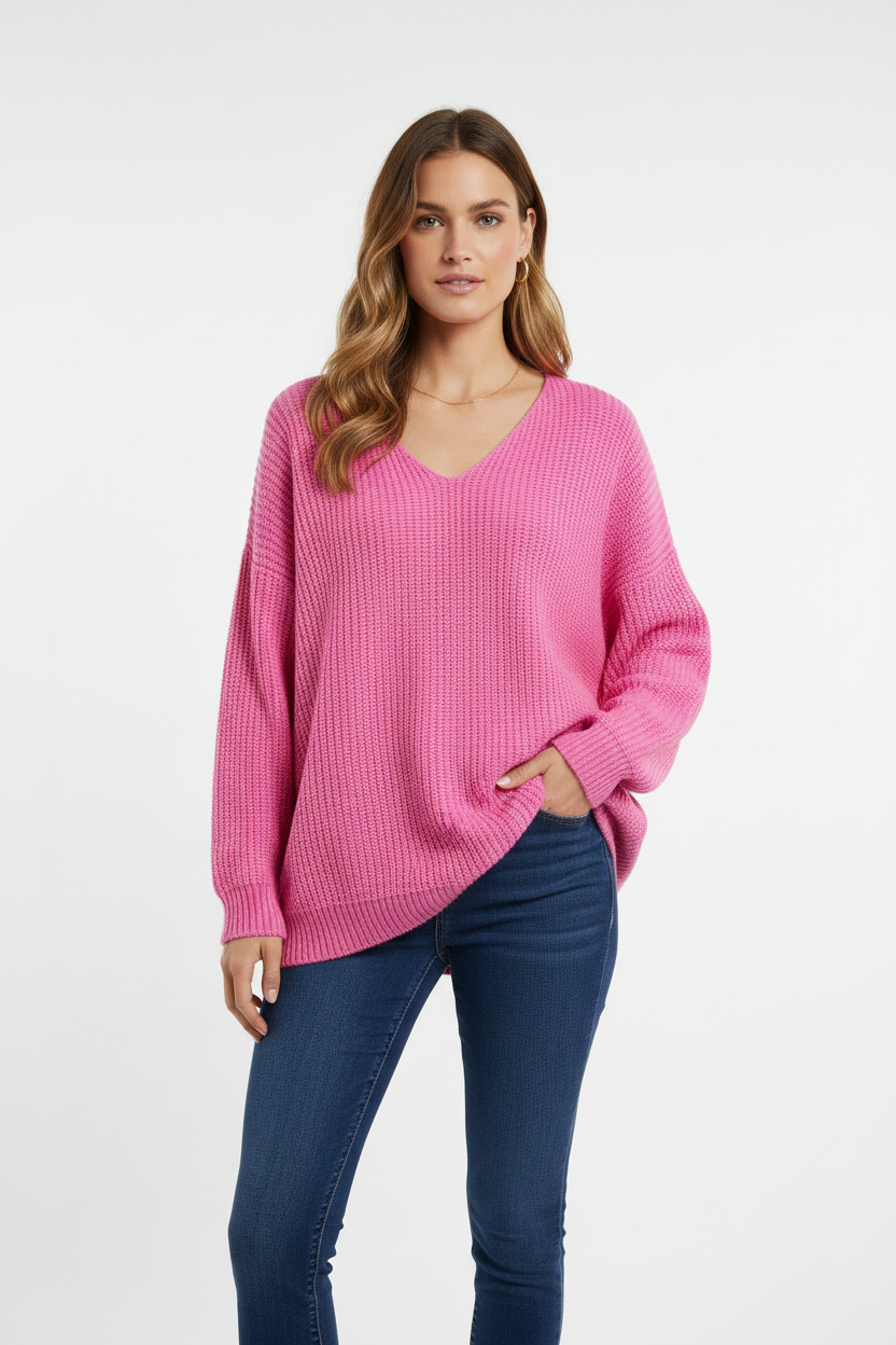 Bubblegum V-Neck - Front