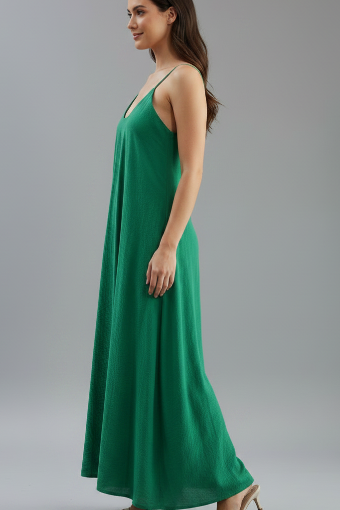 Spanish Cotton Dress - Emerald