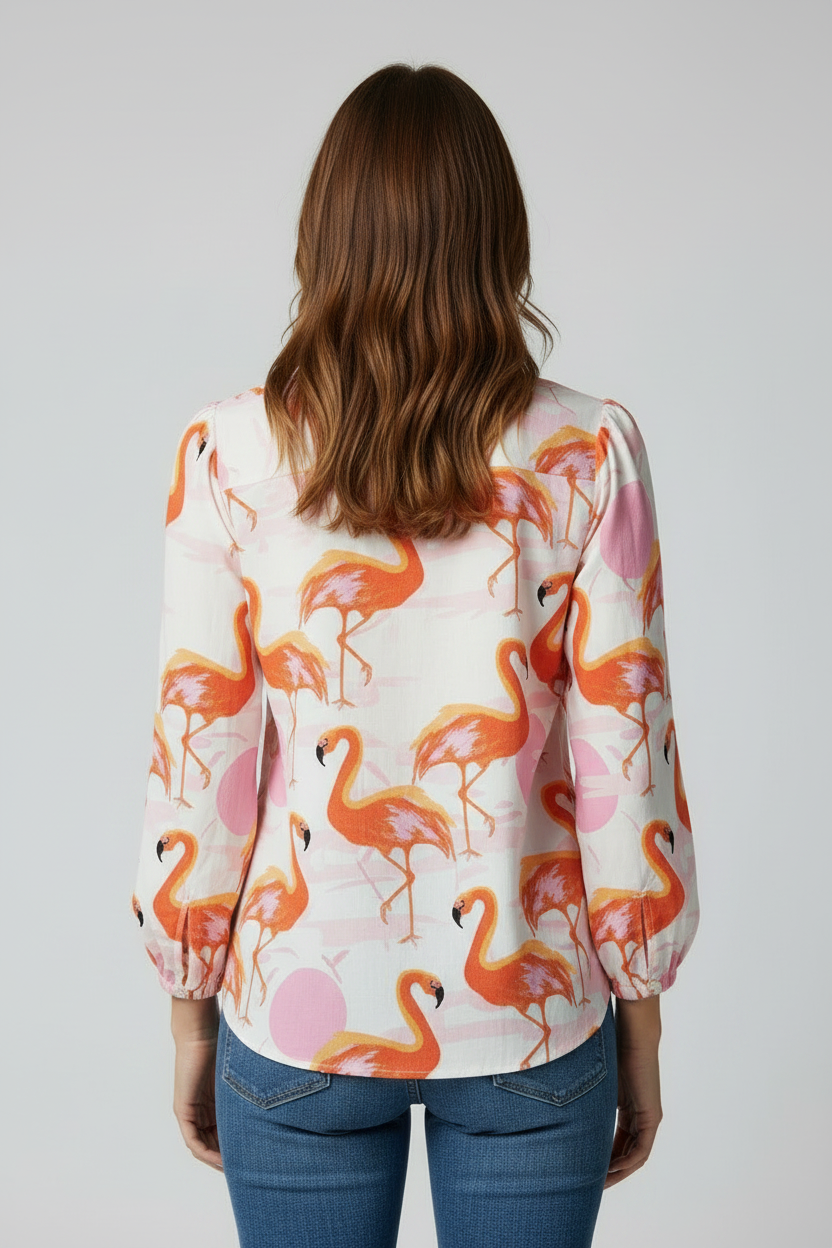 Wild Flamingo Blouse