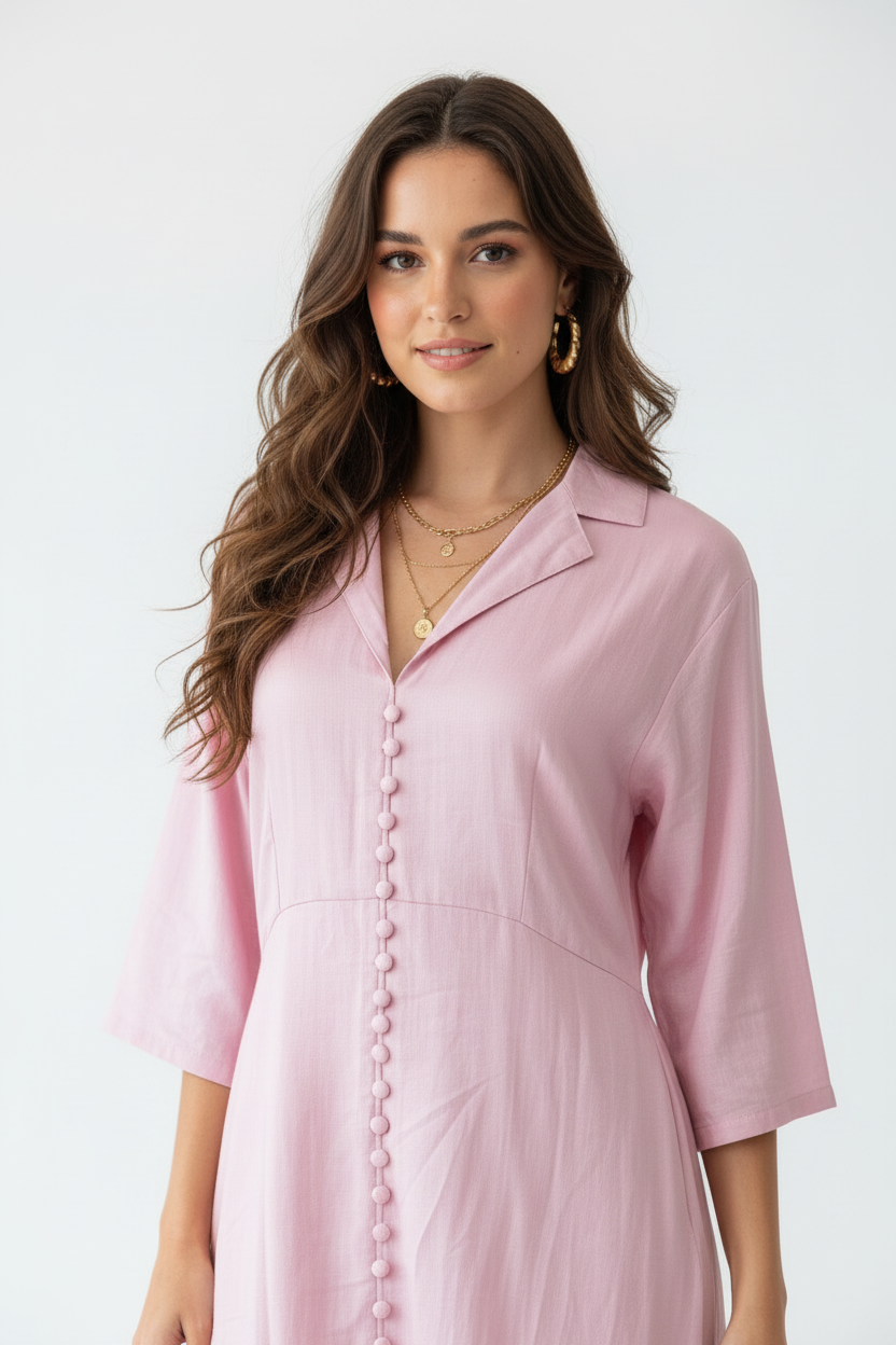 Wanderer Dress Blush - Pose 4