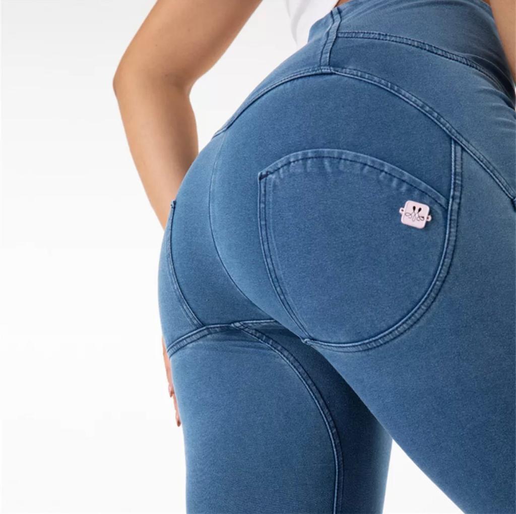 Light Blue Denim High Waist Shape Wear