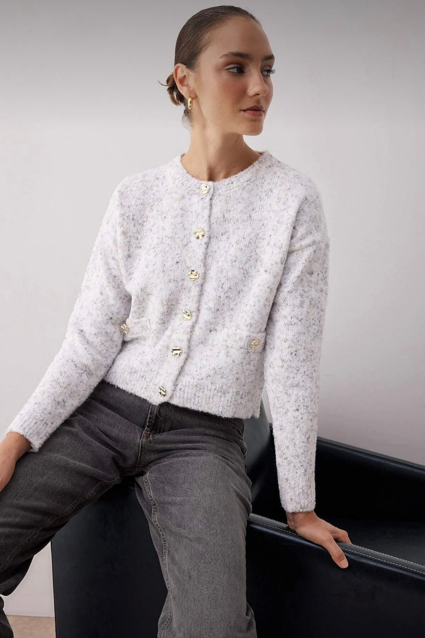 Vanilla Marble Cardigan