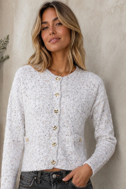 Vanilla Marble Cardigan