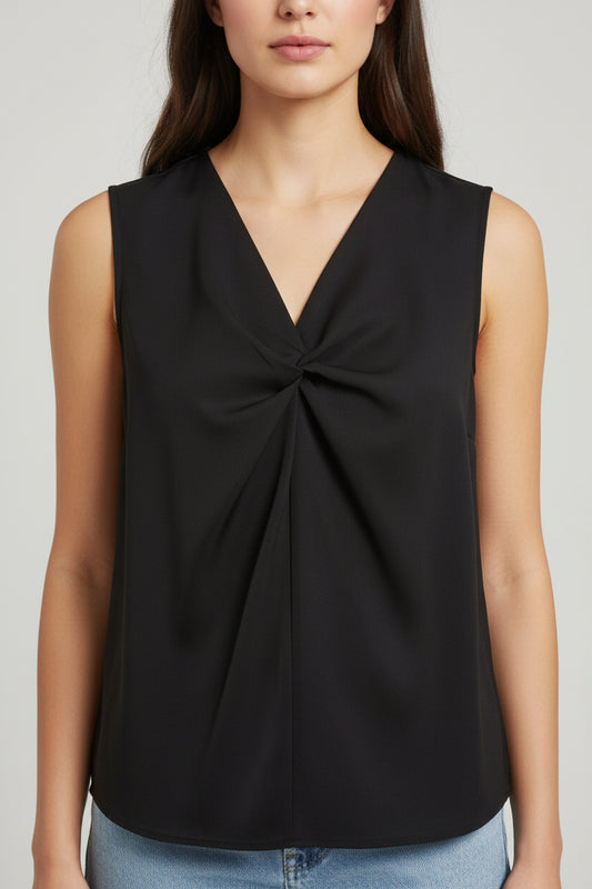 French Silk Blouse - Black