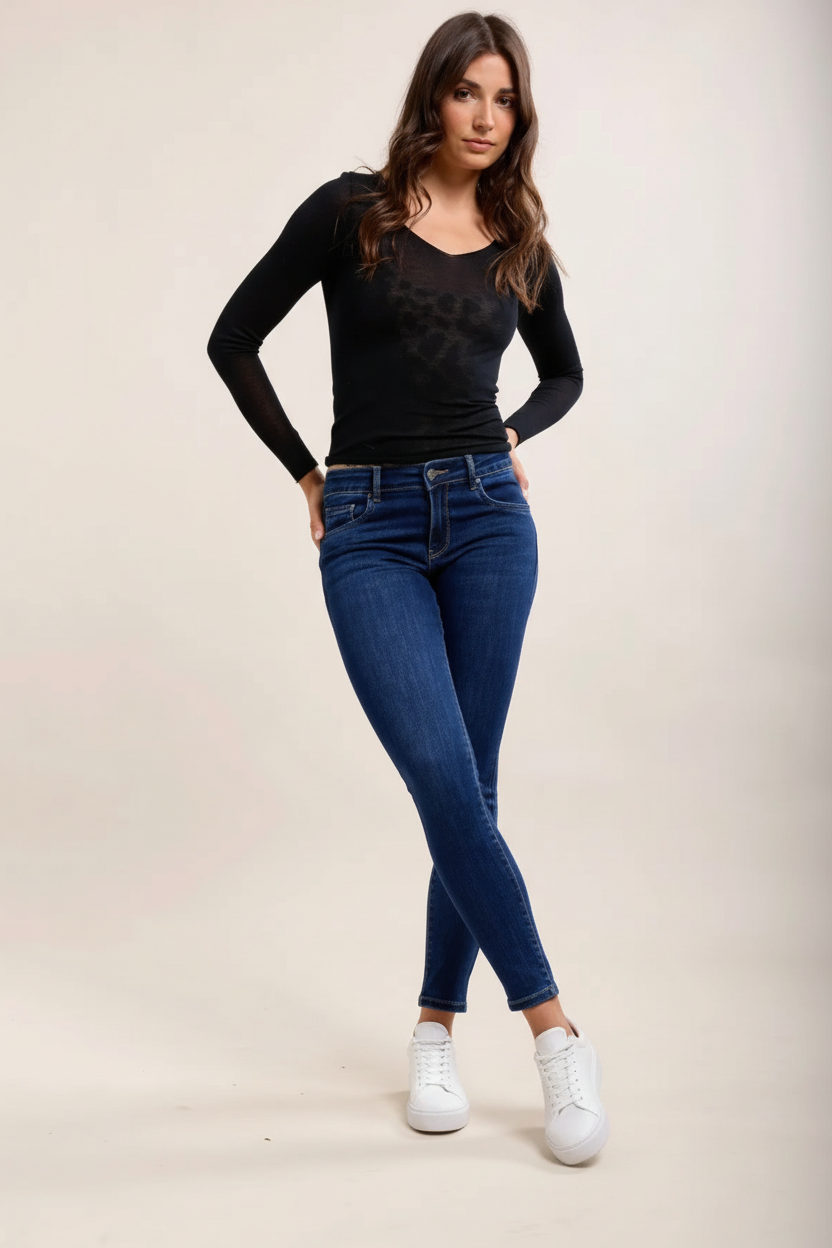 French Shapewear Jeans Dark Blue