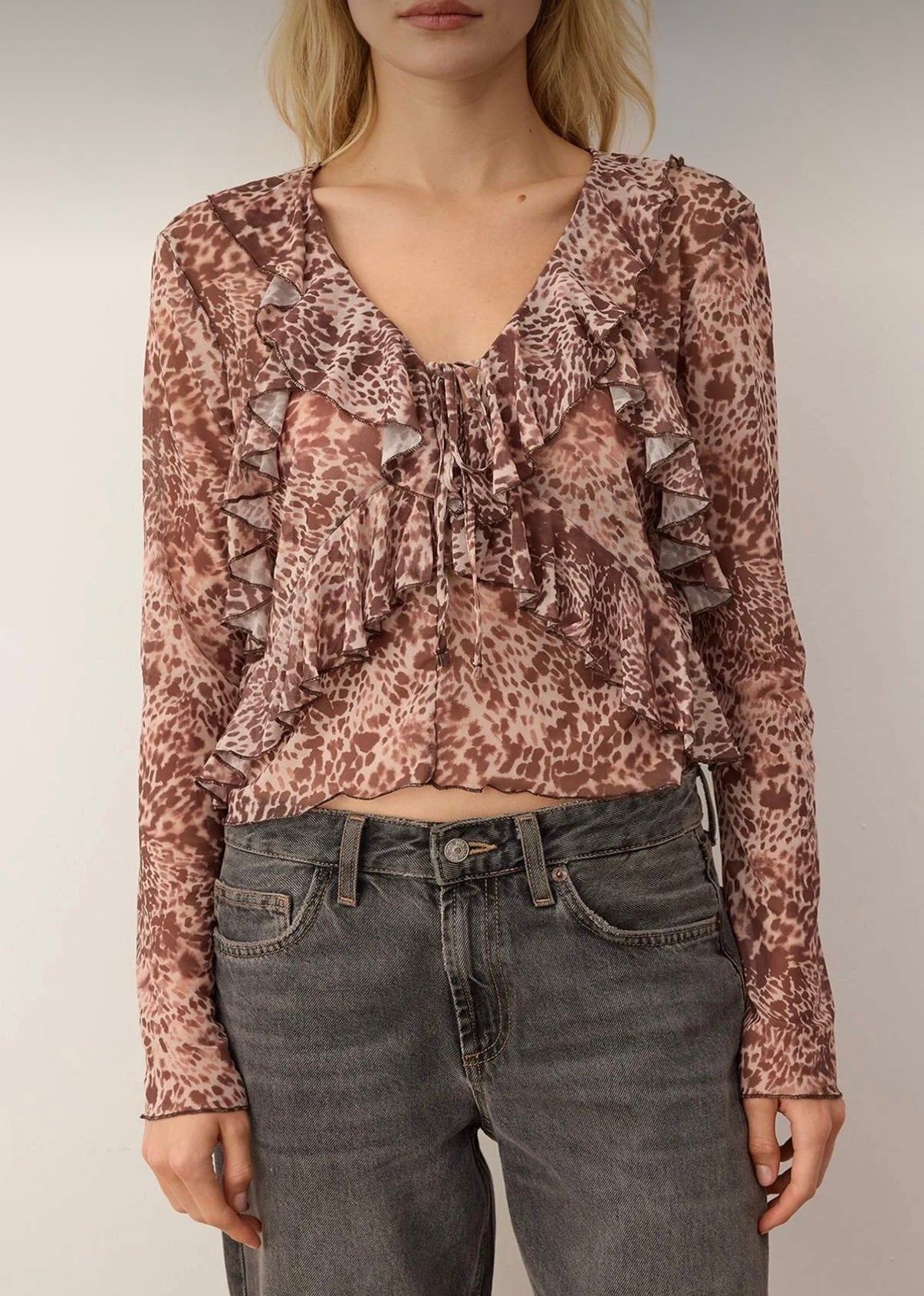 Wild Spot Chiffon Blouse