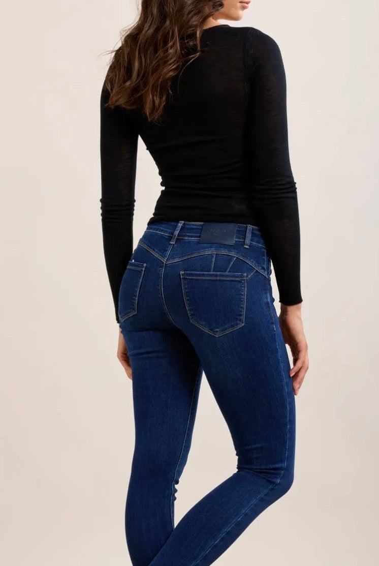French Shapewear Jeans Dark Blue