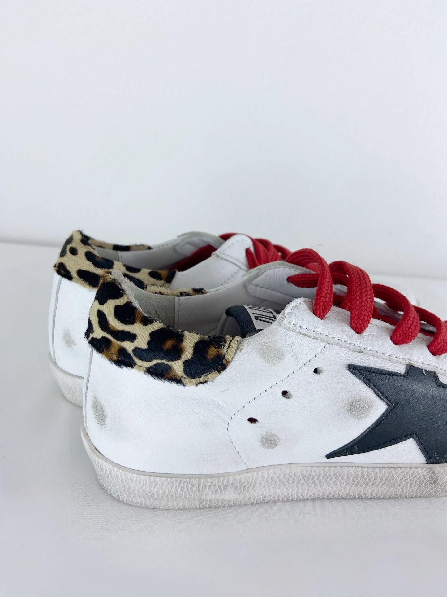 Red and White Star Detail Sneakers