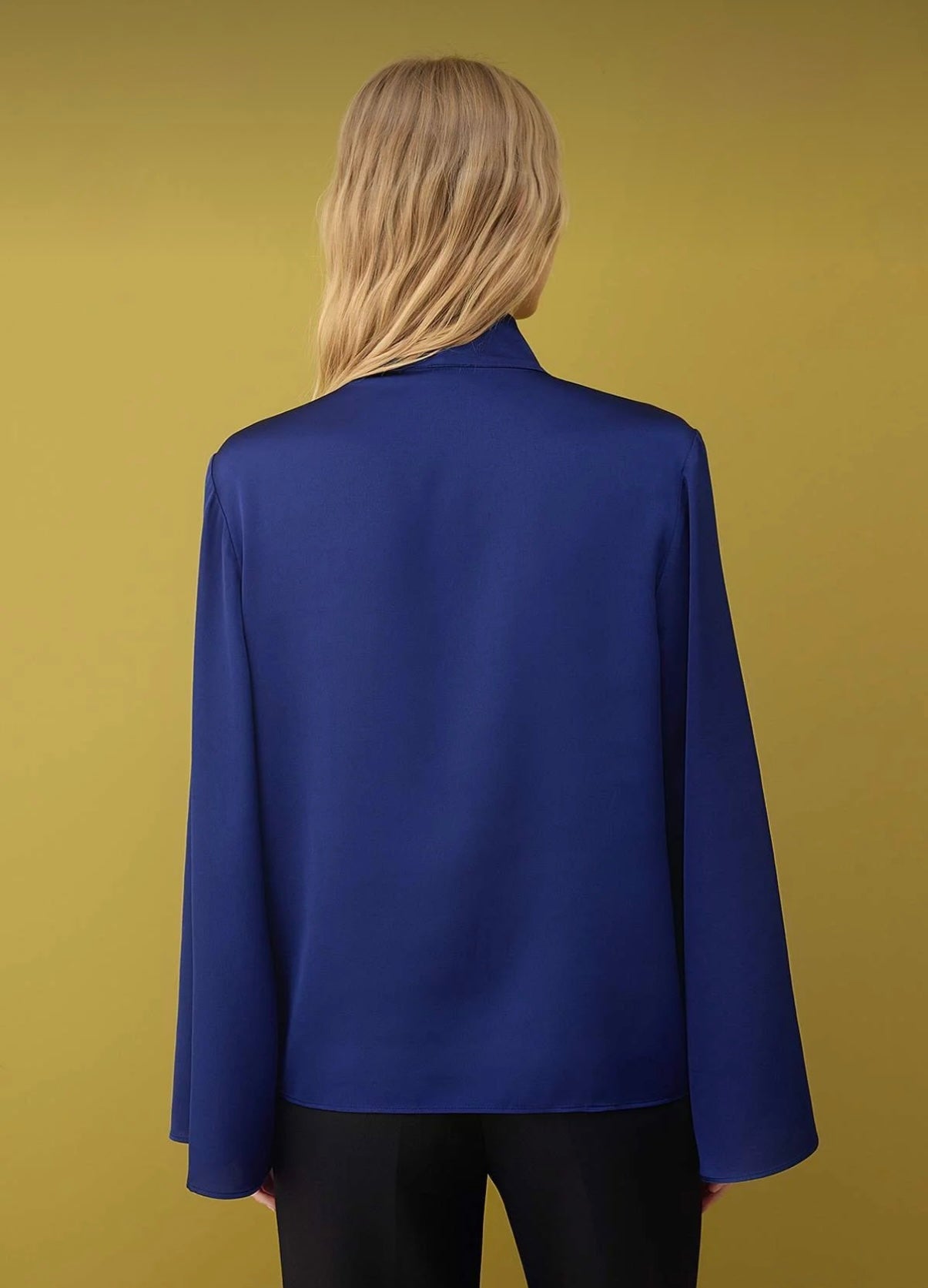 Cobalt Blue Tie Blouse