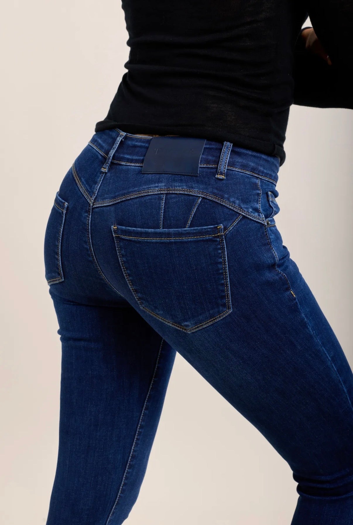 French Shapewear Jeans Dark Blue