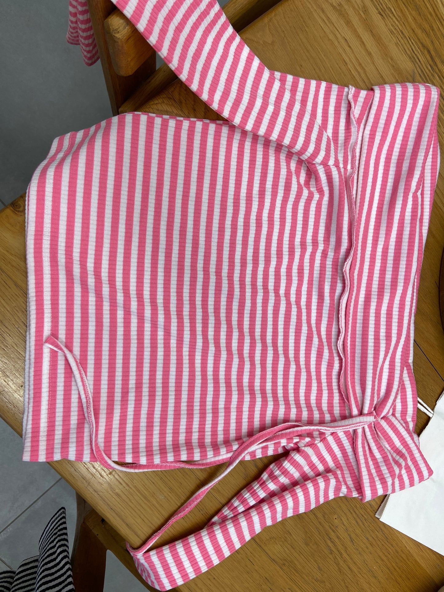 Striped Off-Shoulder - Pink