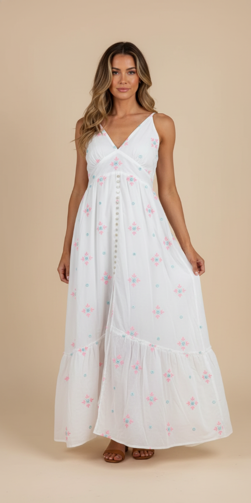 Aqua Rose Broidelle Dress