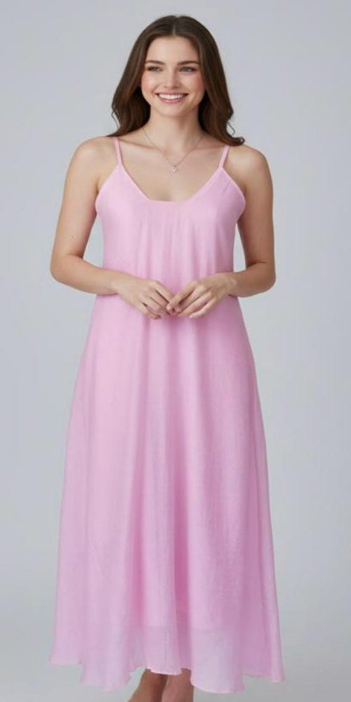 Spanish Cotton Dress - Pink