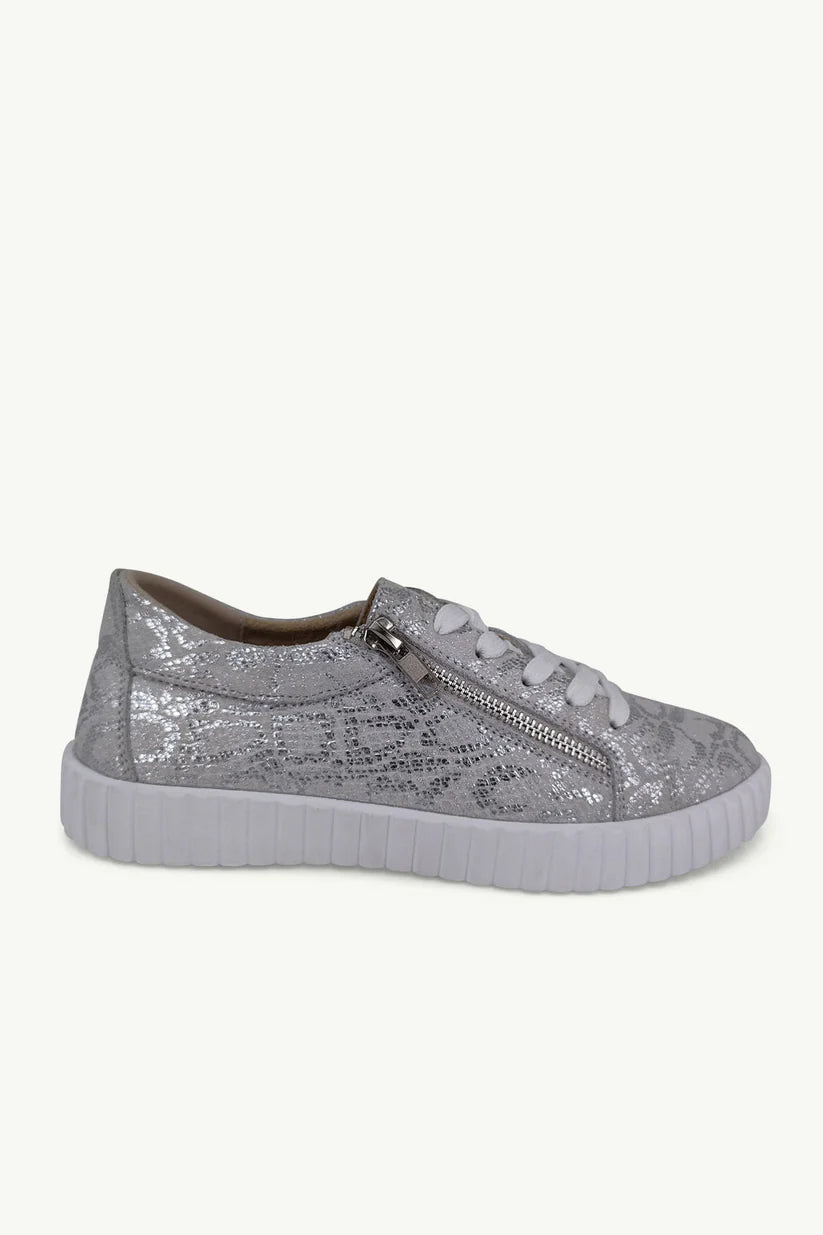 Julz Valentina Metallic Silver Snake