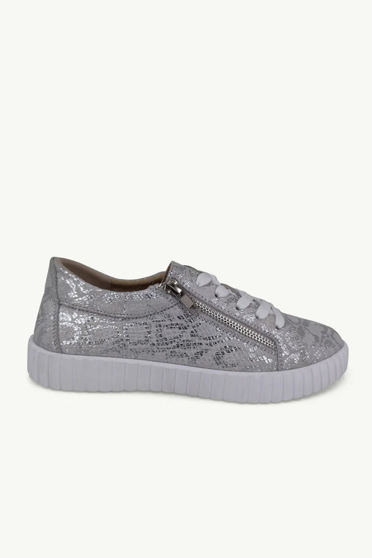 Julz Valentina Metallic Silver Snake
