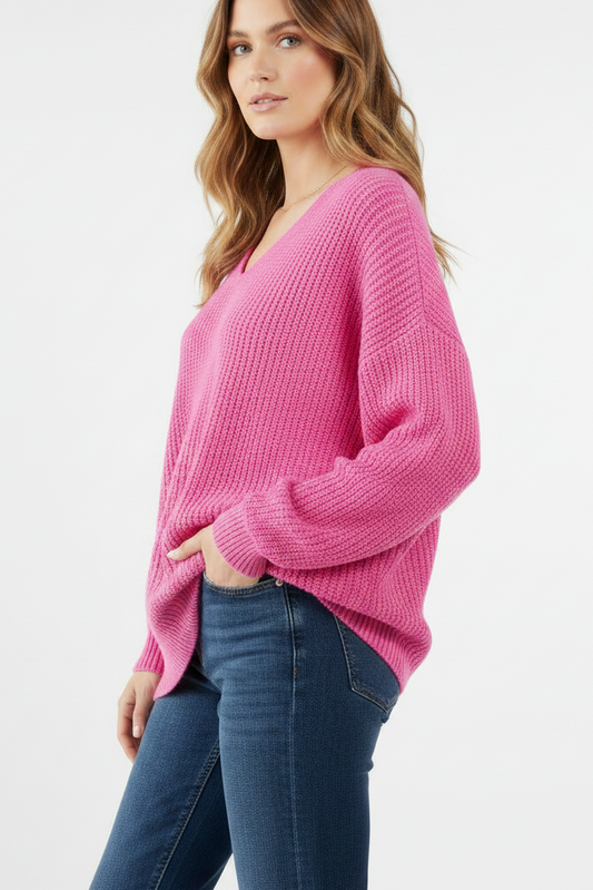 Bubblegum V-Neck - Side Profile