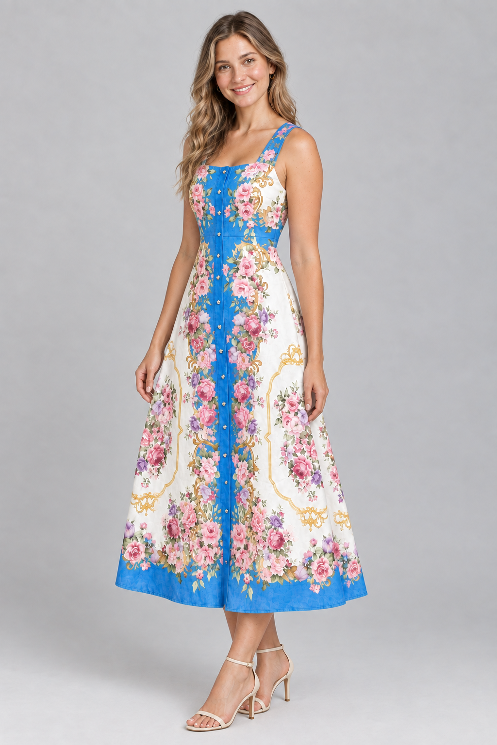 Charlotte Button-Down Dress at a three-quarter angle