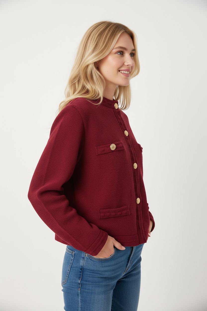 Cherry Red Jacket - Side