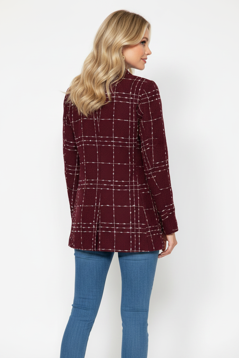 Merlot Statement Blazer - Back