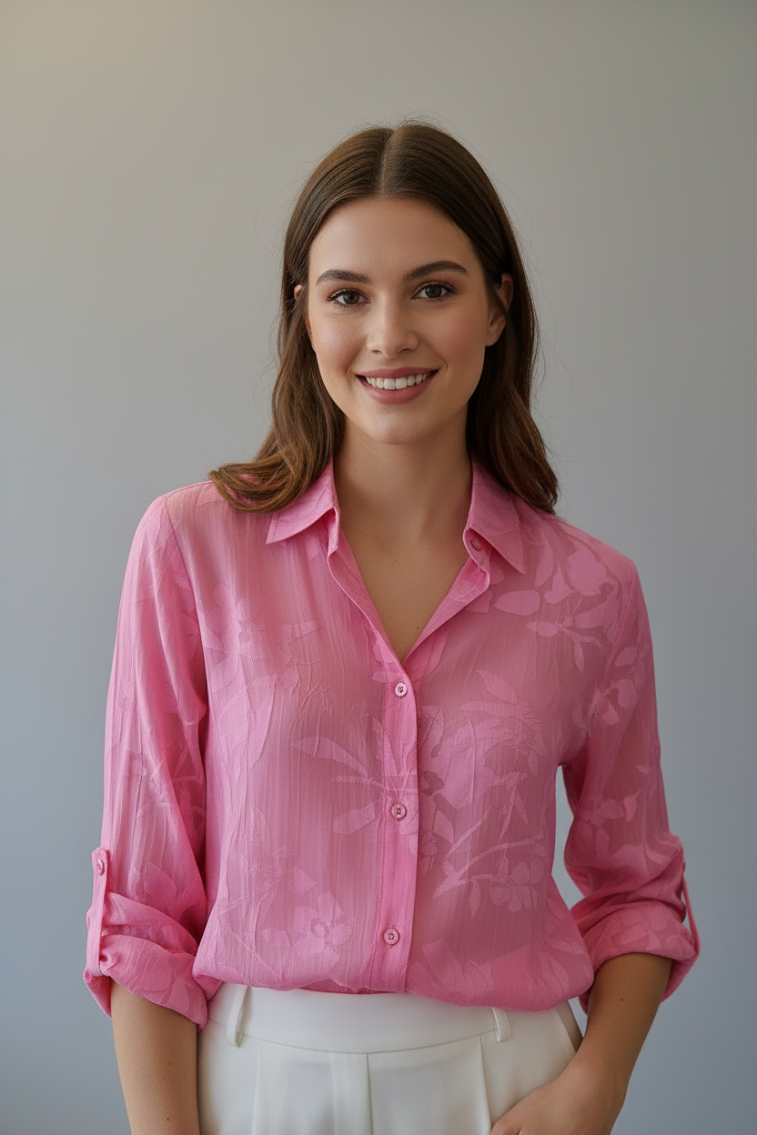 Paris Blouse - Natural Model Studio Portrait