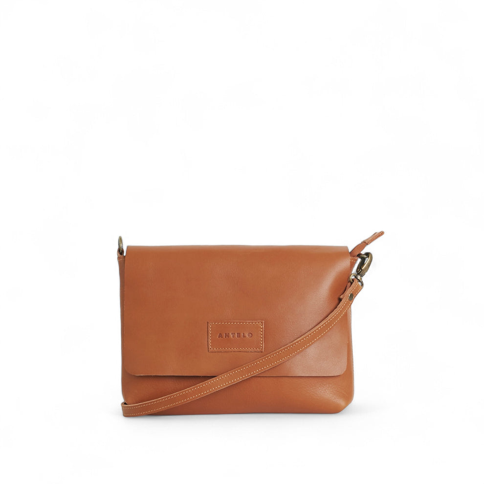 Antelo Jeanie XL Leather Crossbody Cider