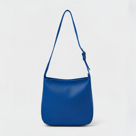 Antelo Buckley Unlined leather Hobo Shoulder Bag Cobalt Blue