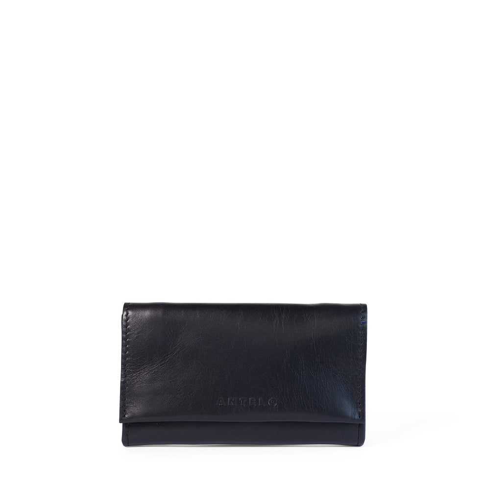 Antelo Evie Three-quarter leather Trifold Wallet Black