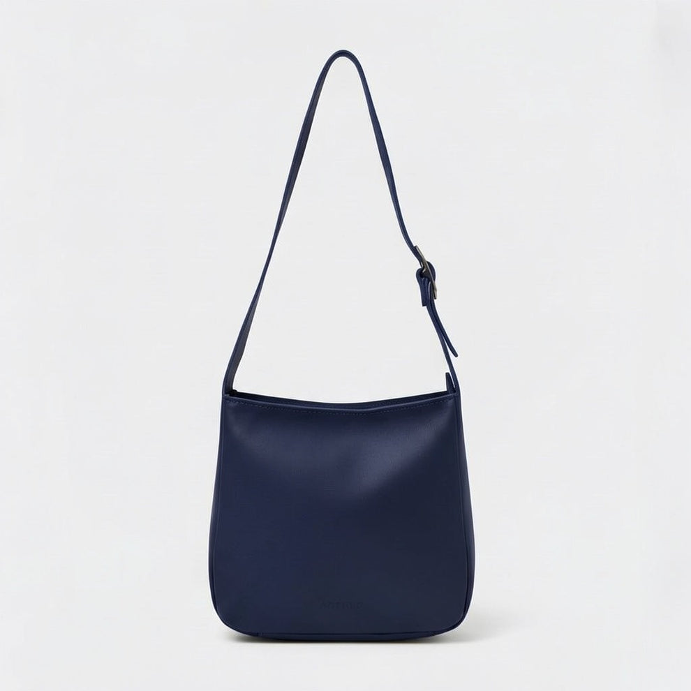 Antelo Buckley Unlined leather Hobo Shoulder Bag Vintage Indigo