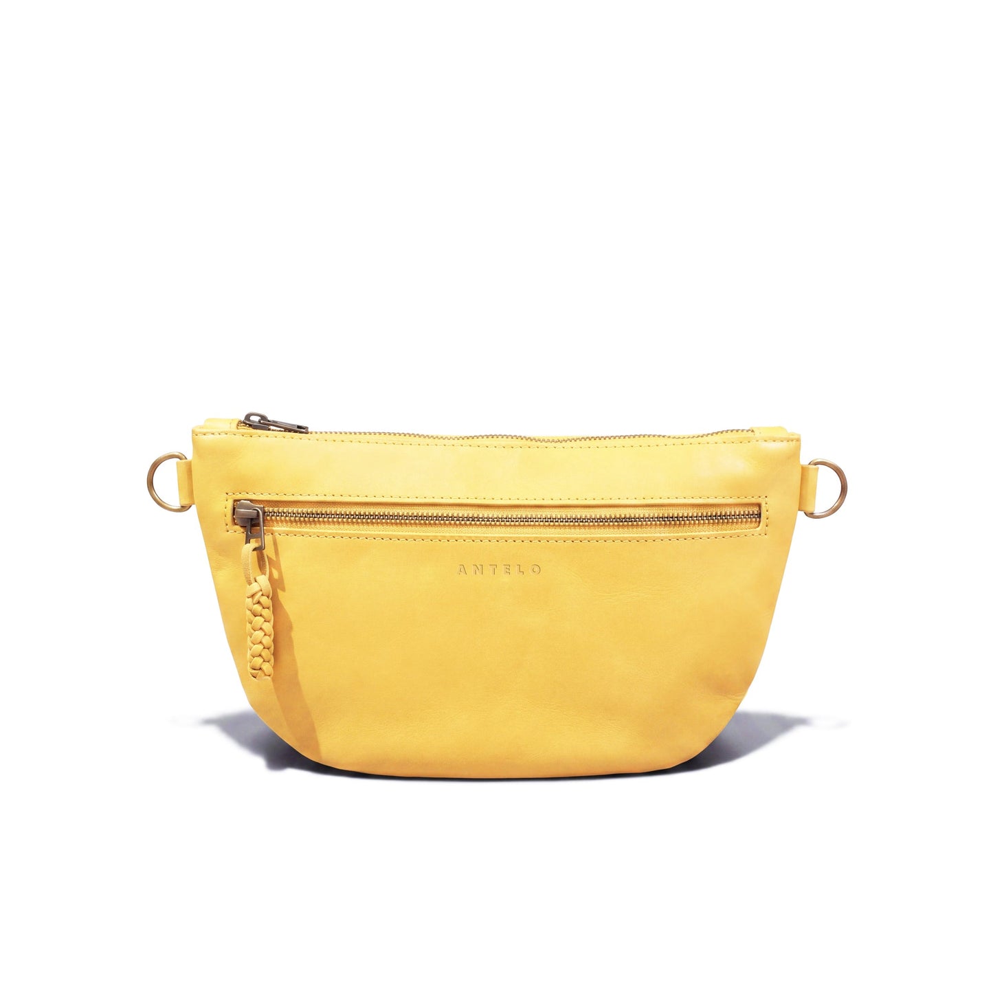 Antelo Ayla Adjustable Half Moon Crossbody Sunwashed Yellow