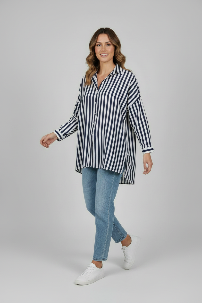 Navy Resort Blouse