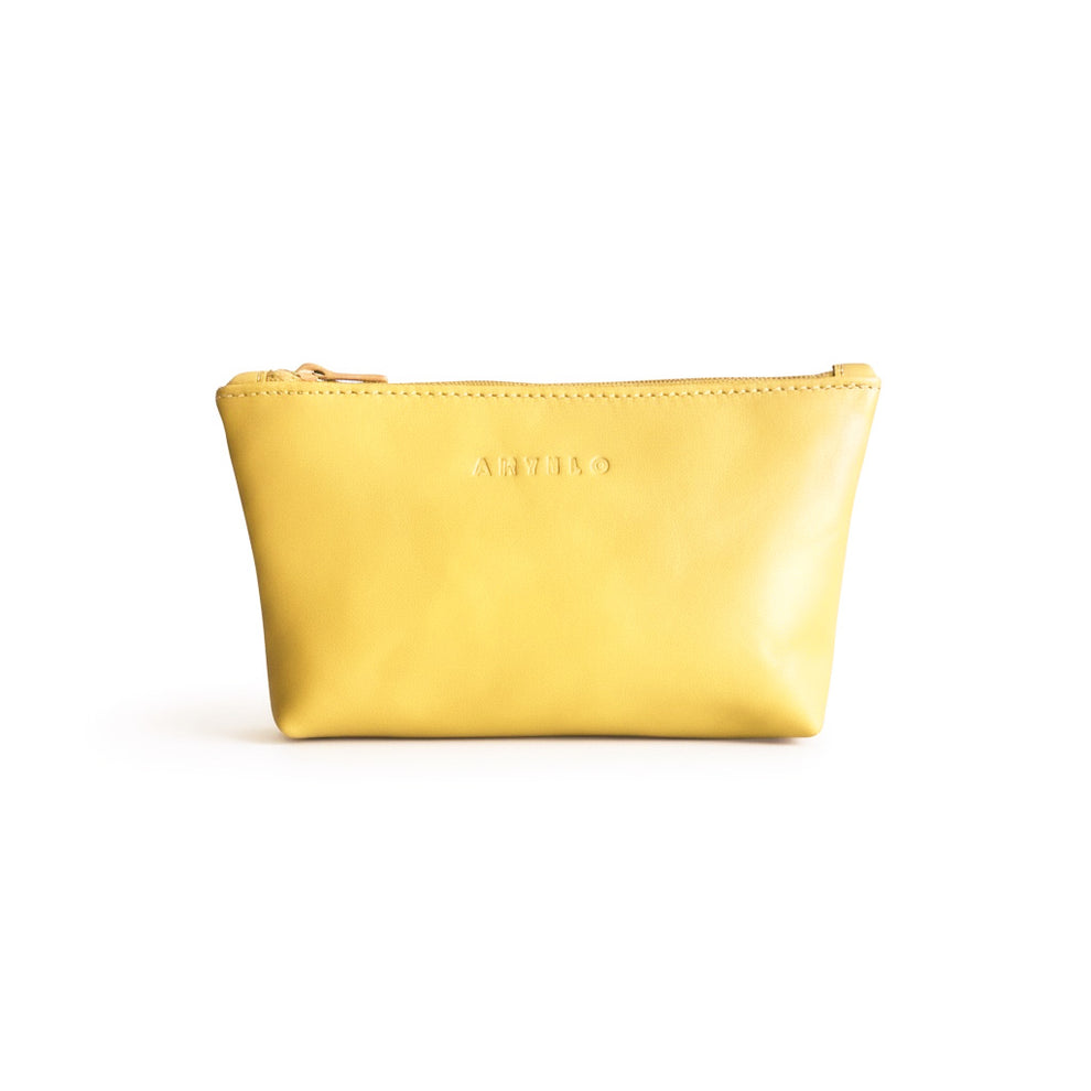 Antelo Norris Leather Zip Pouch Sunwashed Yellow