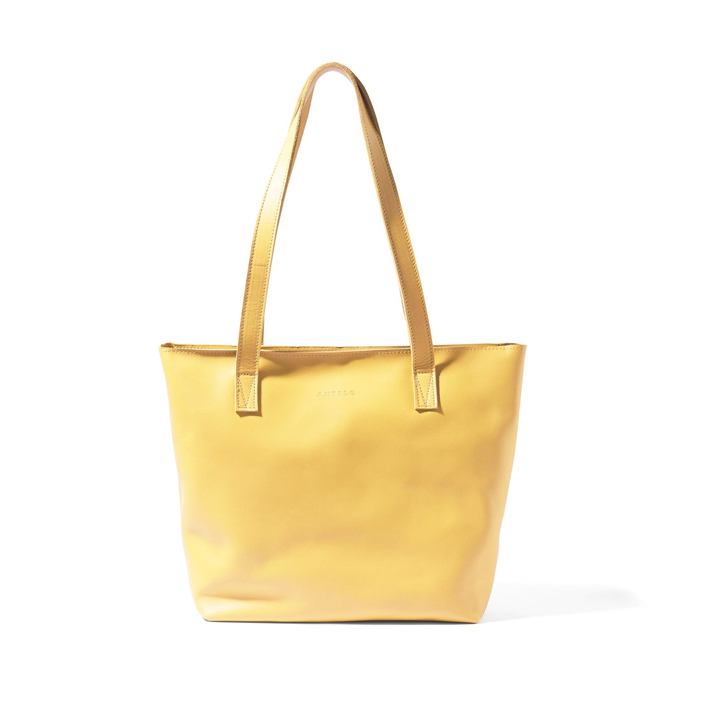 Antelo Emmy Unlined leather Tote with Zip Sunwashed Yellow
