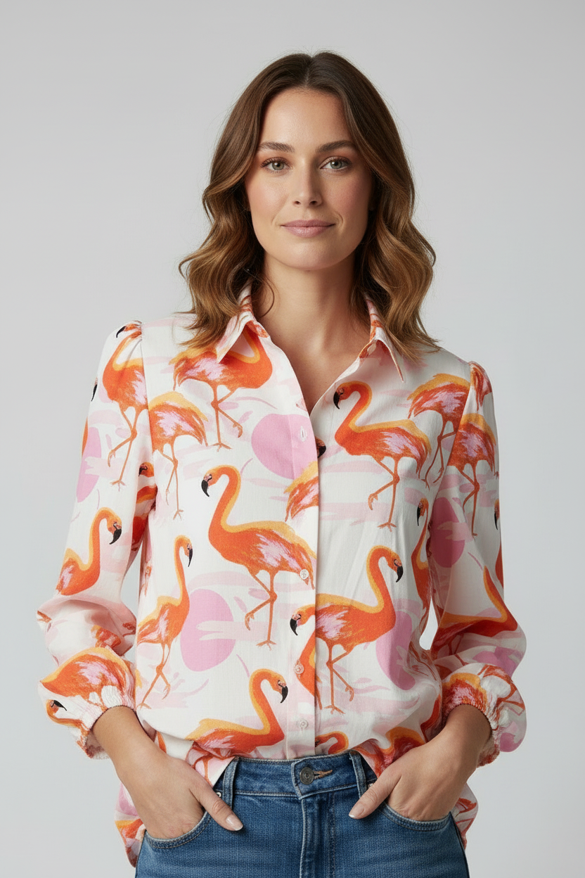 Wild Flamingo Blouse