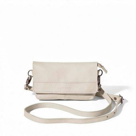 Antelo Alfi Micro leather Crossbody Bone White