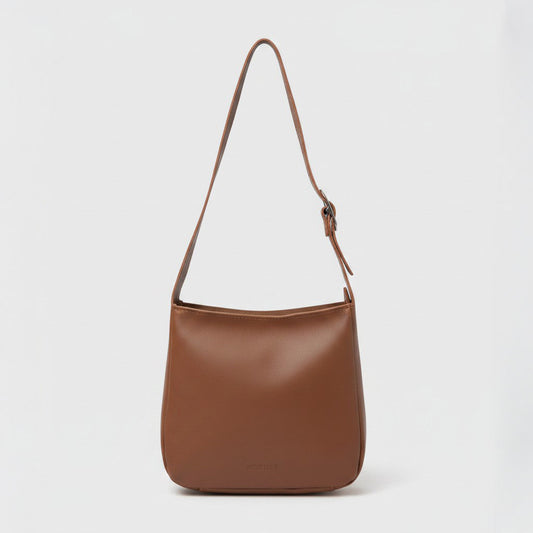 Antelo Buckley Unlined leather Hobo Shoulder Bag Cider Tan