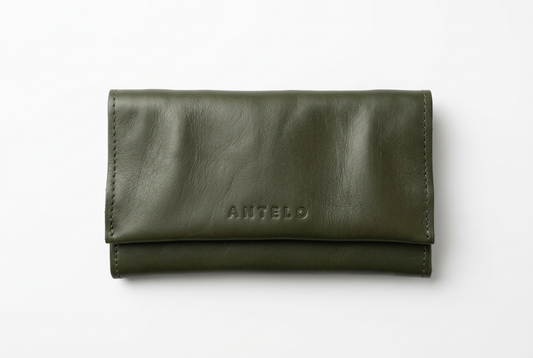 Antelo Evie Three-quarter Wallet Khaki Green