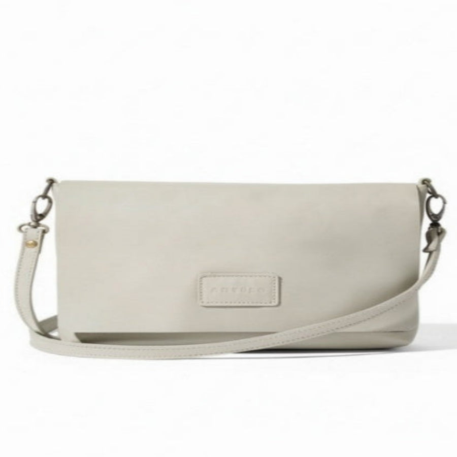 Antelo Jeanie XL Leather Crossbody Bone White