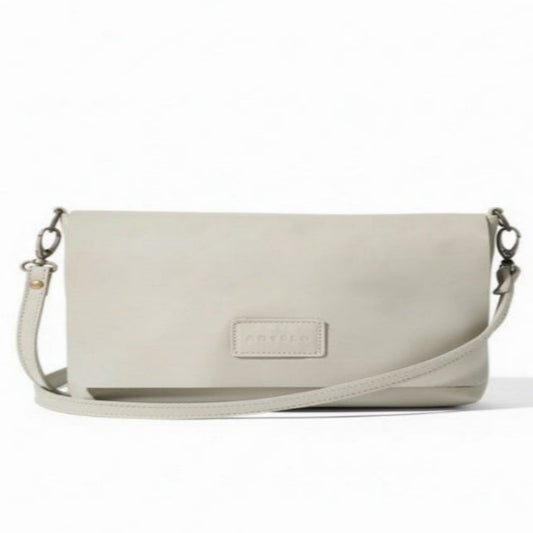 Antelo Jeanie XL Leather Crossbody Bone White