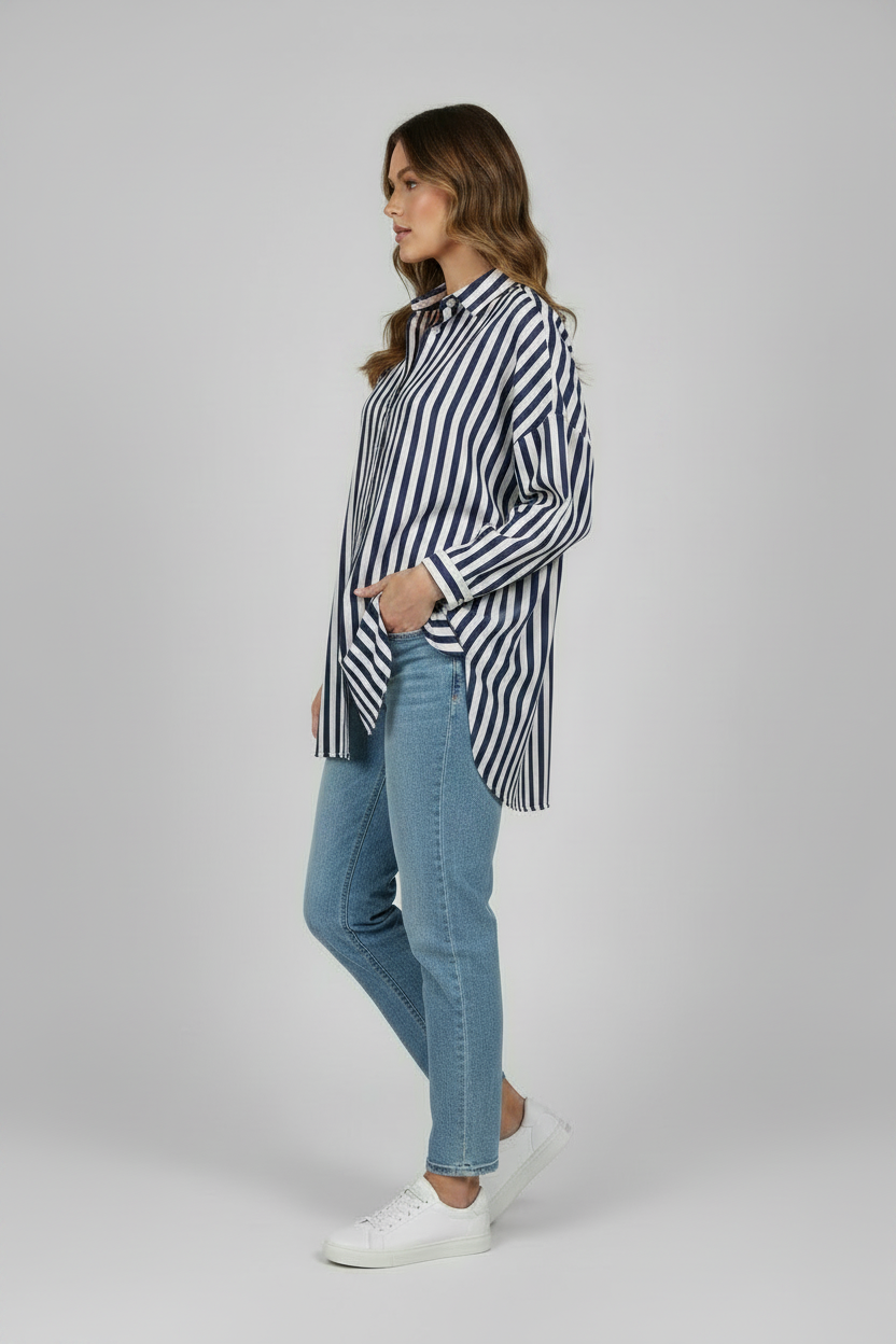 Navy Resort Blouse