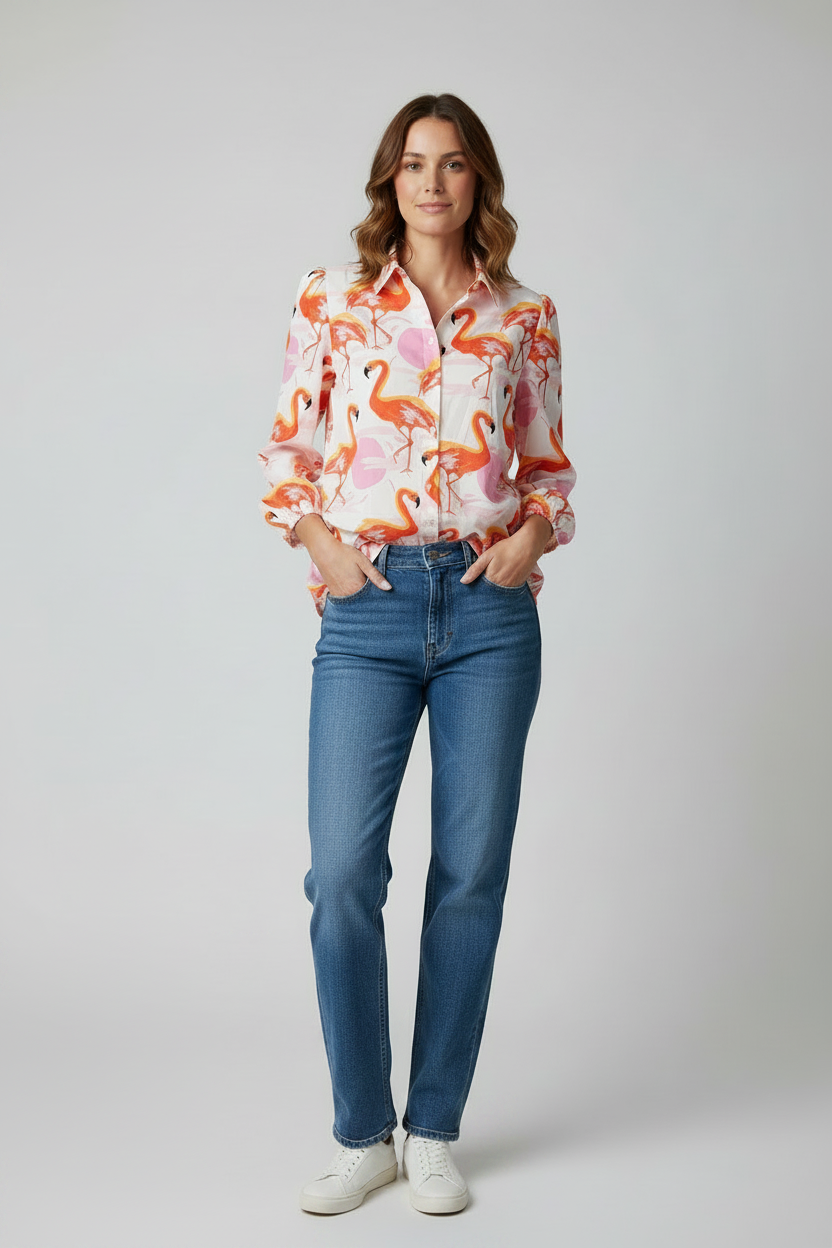 Wild Flamingo Blouse