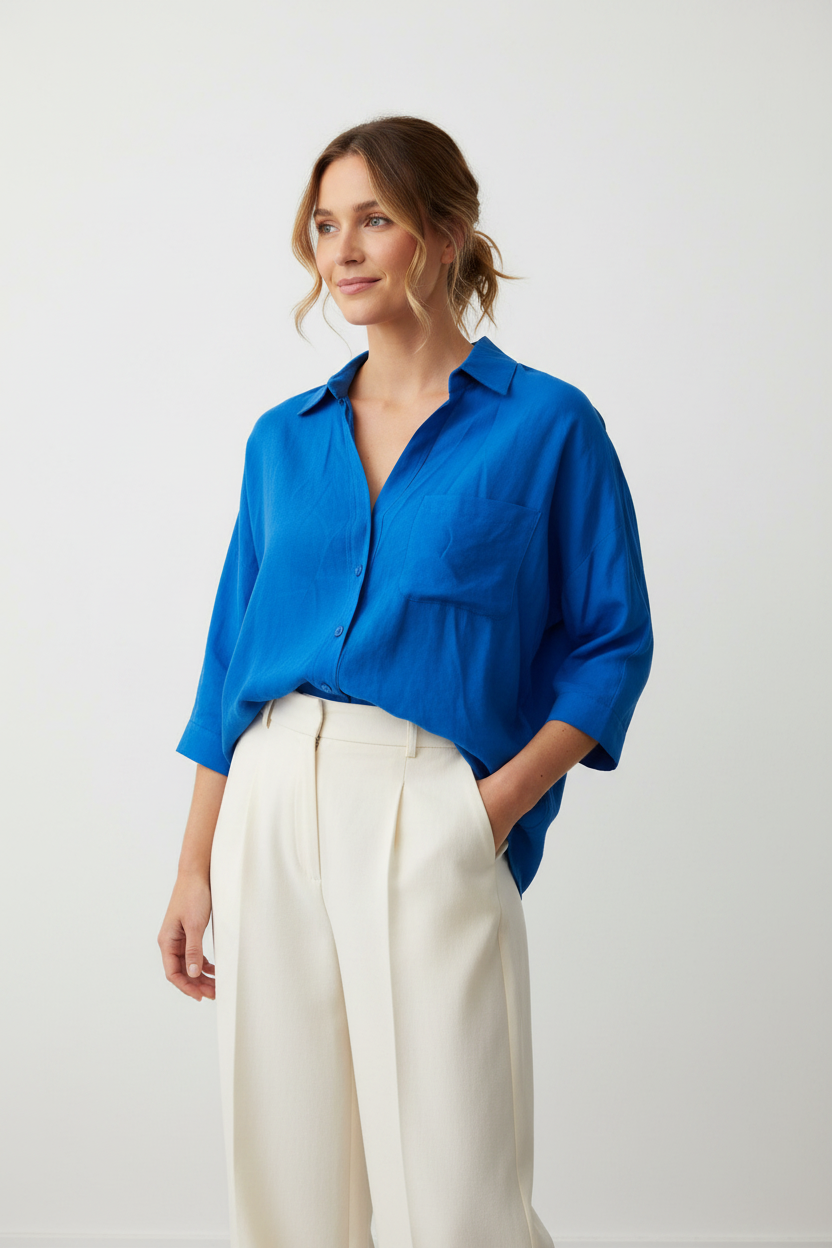 Royal Edit Blouse - Studio White